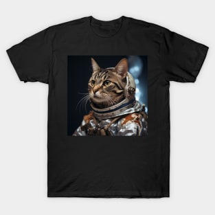 Astronaut Cat in Space - California Spangled T-Shirt